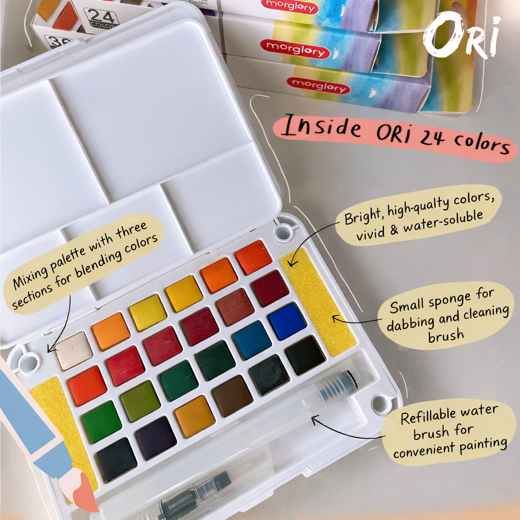 ORI Watercolors – Pocket Field Sketch Box (12 Colors)