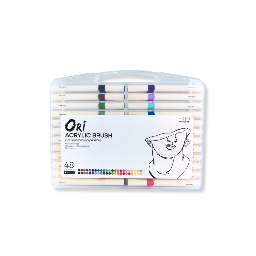 ORI Acrylic Brush Pens – Multi-Surface (48 Colors)