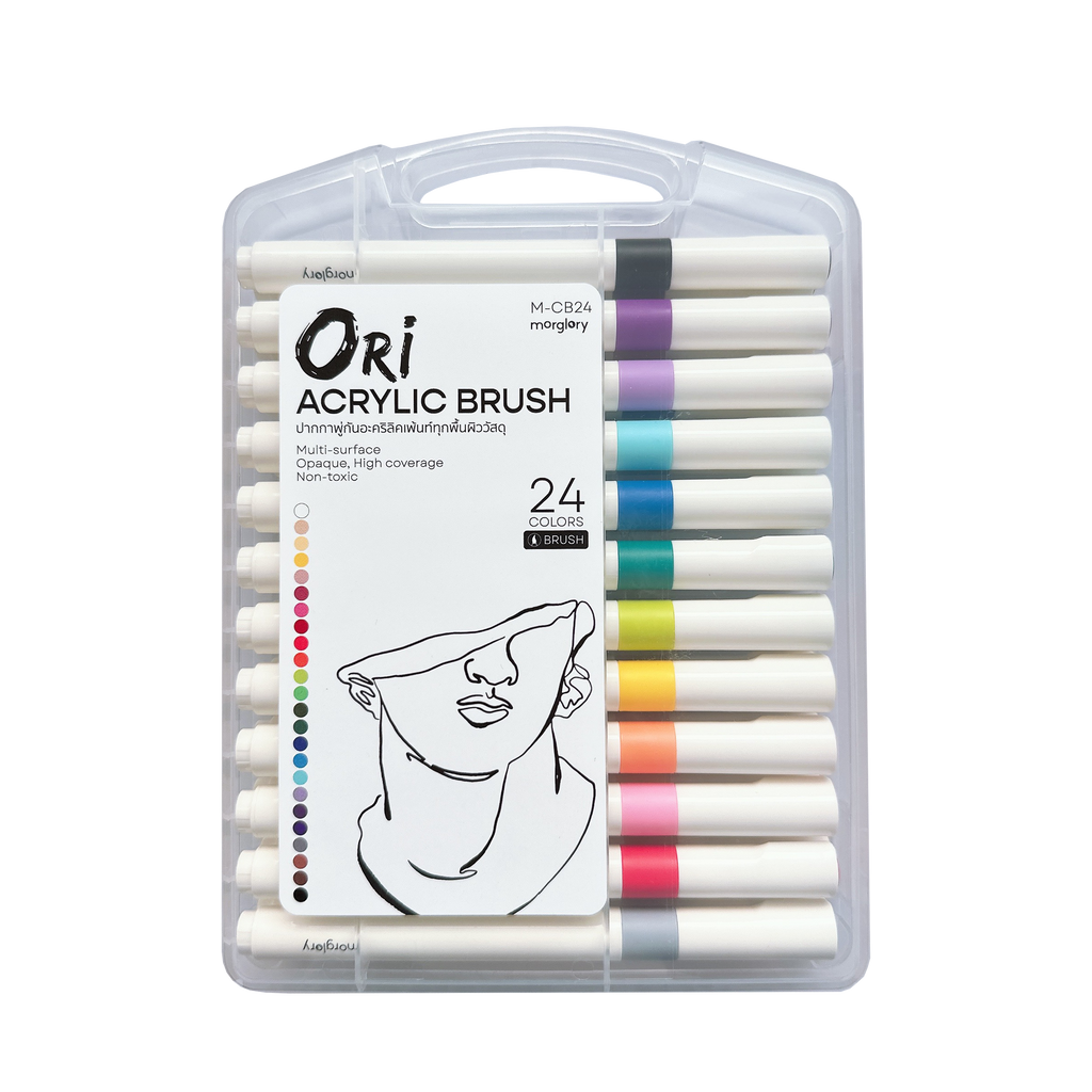 ORI Acrylic Brush Pens – Multi-Surface (24 Colors)